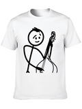 Stick Figure Cello Player Black T-Shirt