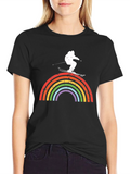Rainbow Skiing T-Shirt