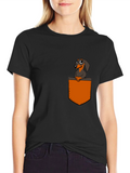 Dachshund Pocket T-Shirt - Cute Dog Tee