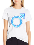 Electric Blue Male Symbol T-Shirt