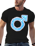 Electric Blue Male Symbol T-Shirt
