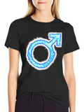 Electric Blue Male Symbol T-Shirt