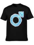Electric Blue Male Symbol T-Shirt