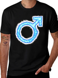 Electric Blue Male Symbol T-Shirt