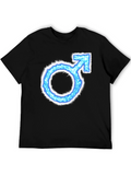 Electric Blue Male Symbol T-Shirt