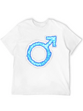 Electric Blue Male Symbol T-Shirt