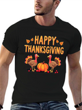 Happy Thanksgiving Turkey Graphic T-Shirt