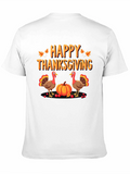 Happy Thanksgiving Turkey Graphic T-Shirt