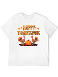 Happy Thanksgiving Turkey Graphic T-Shirt