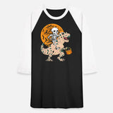 Skeleton Riding Mummy Dinosaur T rex Halloween