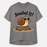 Snailed It – Funny Snail Pun T-Shirt