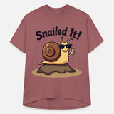 Snailed It – Funny Snail Pun T-Shirt