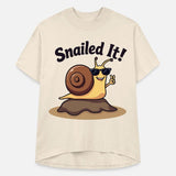 Snailed It – Funny Snail Pun T-Shirt