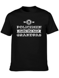 Policemen Make the Best Grandpas Black T-Shirt