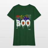 spooky Halloween ghost costume outfit saying Boo