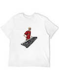 Skeleton Keyboardist Graphic Tee