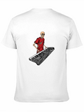 Skeleton Keyboardist Graphic Tee