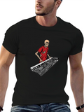 Skeleton Keyboardist Graphic Tee