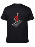 Skeleton Keyboardist Graphic Tee