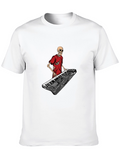 Skeleton Keyboardist Graphic Tee