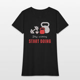 Stop wishing start doing motivational quote design
