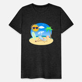 Sunny beach and surfing