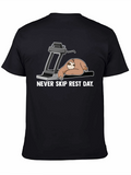 Never Skip Rest Day Sloth Graphic T-Shirt