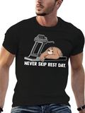 Never Skip Rest Day Sloth Graphic T-Shirt