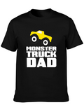 Monster Truck Dad T-Shirt - Black Cotton Graphic Tee