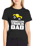 Monster Truck Dad T-Shirt - Black Cotton Graphic Tee