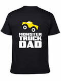 Monster Truck Dad T-Shirt - Black Cotton Graphic Tee