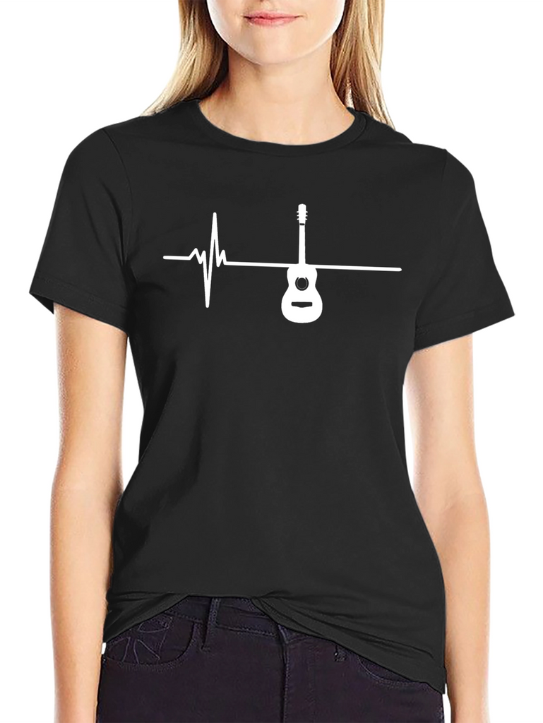 Guitar Heartbeat Graphic Tee - Music Lover T-Shirt