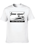 Jesus Saves! Graphic T-Shirt - Black