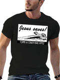 Jesus Saves! Graphic T-Shirt - Black