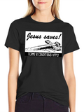 Jesus Saves! Graphic T-Shirt - Black