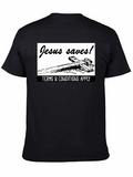 Jesus Saves! Graphic T-Shirt - Black