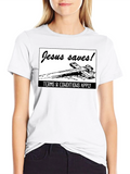 Jesus Saves! Graphic T-Shirt - Black