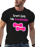 Smart Girls Dumbbells T-Shirt Black