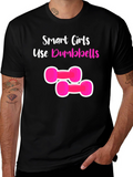 Smart Girls Dumbbells T-Shirt Black