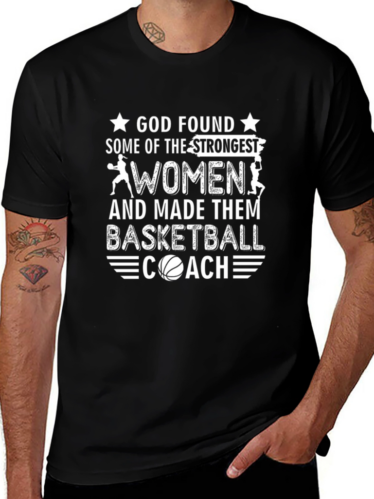 Strong Women Basketball Coach Graphic T-Shirt