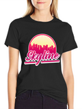 Skyline Graphic T-Shirt - Retro Cityscape Design