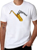 Saxophone Graphic T-Shirt - Music Lover Tee