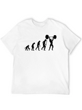 Evolution of Weightlifting Black T-Shirt