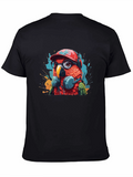 Cool Parrot Graphic Tee - Stylish Mens Black T-Shirt