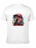 Cool Parrot Graphic Tee - Stylish Mens Black T-Shirt