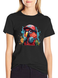 Cool Parrot Graphic Tee - Stylish Mens Black T-Shirt