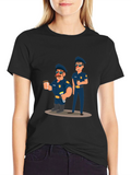 Coffee Cops Graphic T-Shirt - Black