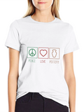 Peace Love Pottery Graphic T-Shirt
