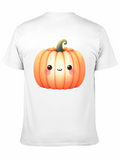 Kawaii Pumpkin Graphic Tee - Halloween Style