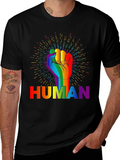 Rainbow Human Fist T-Shirt - Equality & Pride